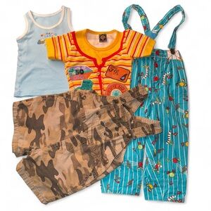 Colorful Vintage & Modern Boys Clothing Bundle: 18 months
